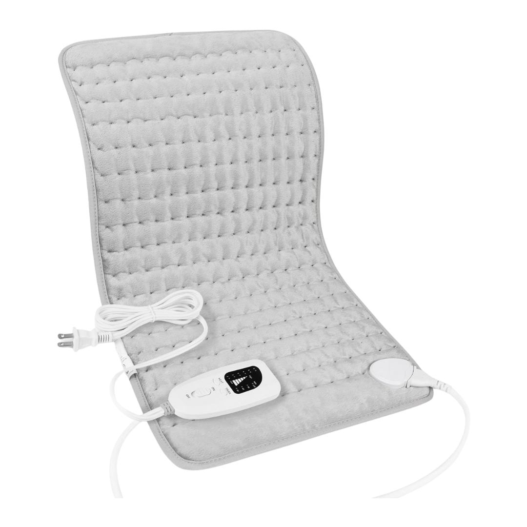 Deepsoon Electric Heating Pad for Body Comfort 24x12 Inch, Light Gray