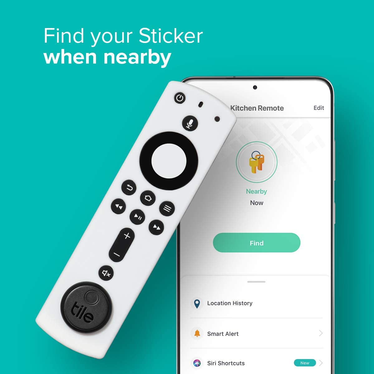 Tile Sticker 2020 Adhesive Bluetooth Tracker – Small (4 Pack, Black)