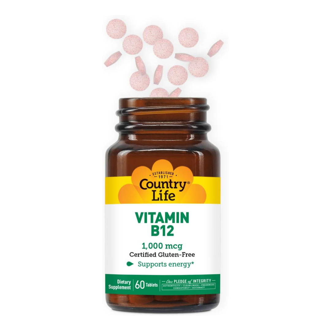Country Life Vitamin B12 1000mcg 60 Tablets