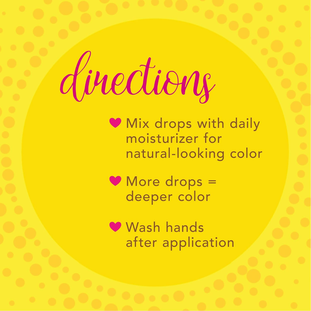 Jergens Natural Glow Instant Sun Drops Sunless Tanning Serum, 1 oz / 29 ml