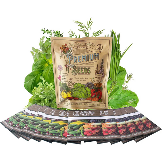 True Leaf Market Premium Seeds Mountain Valley Seed 12 Assorted Culinary Herb Seeds PACKAGING MAY VARY