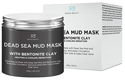 Radha Beauty Dead Sea Mud Mask with Bentonite Clay 8.8 oz