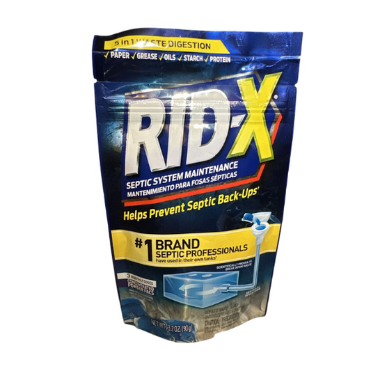 Rid-X Septic System Maintenance Helps Prevent Septic Back-Ups 3.2 Oz / 90g