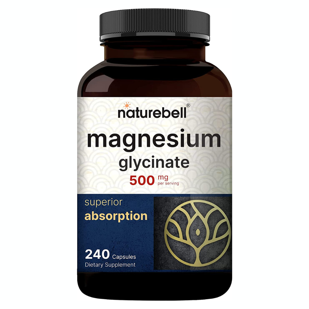 Naturebell Magnesium Glycinate 500mg Supplement  240 Capsules