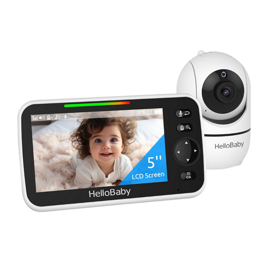 HelloBaby 2.4 GHz Digital Wireless Video Baby Monitor (Pro) 5.0 Inch TFT LCD