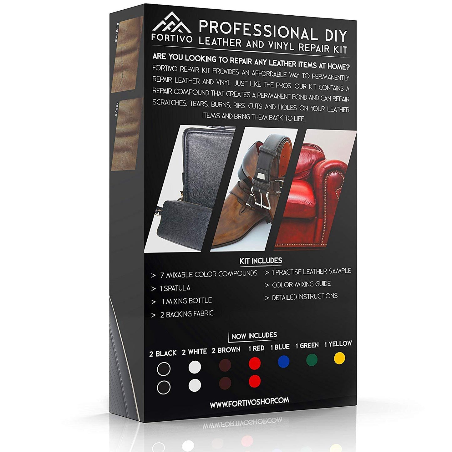 Fortivo Professional Leather and Vinyl Repair Kit