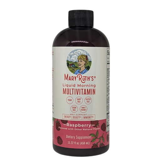 Mary Ruth's Liquid Morning Multivitamin Dietary Supplement Raspberry, 450 ml / 15.22 fl oz