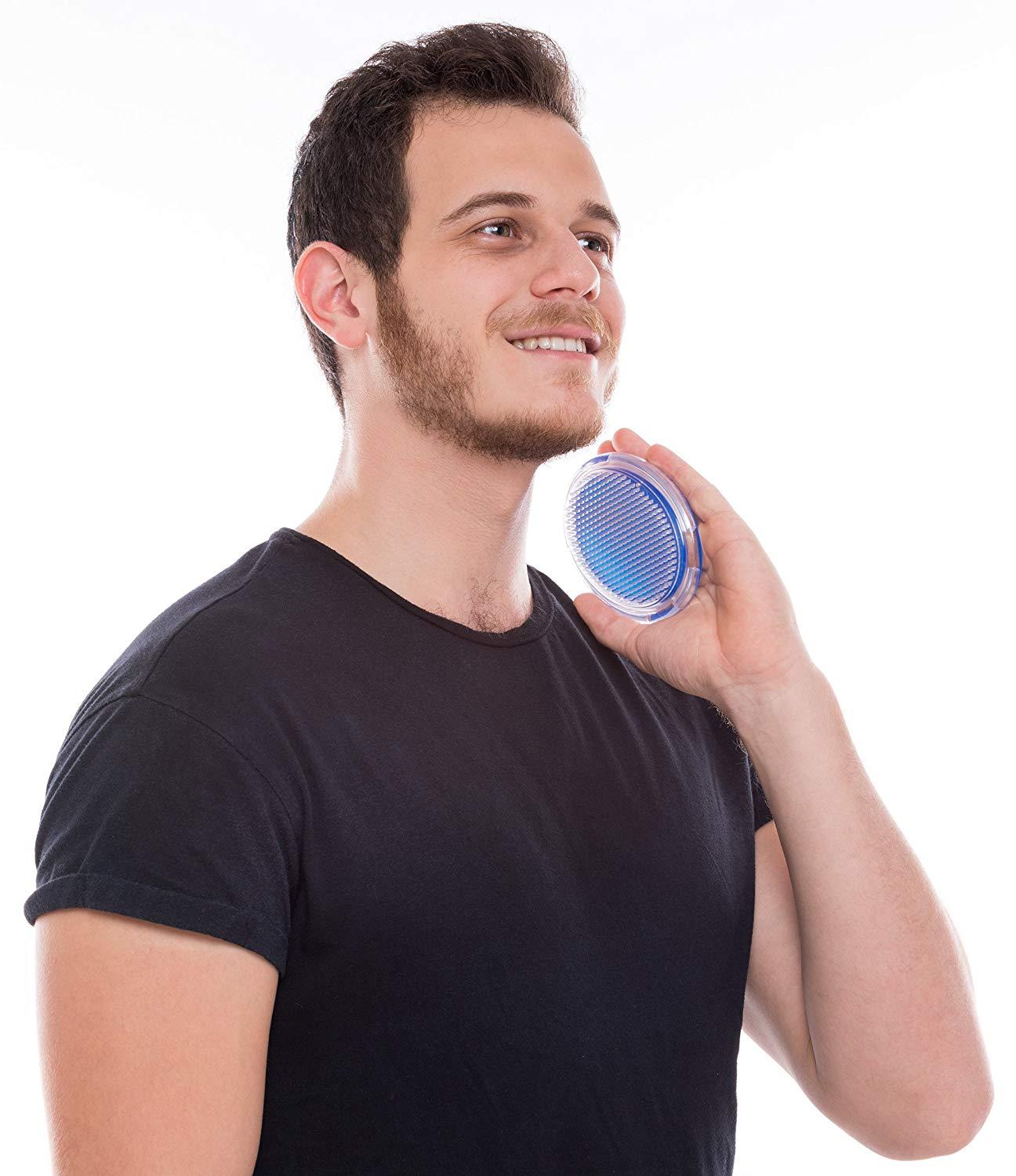 Dylonic Exfoliating Brush to Treat and Prevent Razor Bumps and Ingrown Hairs - Eliminate Shaving Irritation for Face, Armpit, Legs, Neck, Bikini Line - Silky Smooth Skin Solution for Men and Women