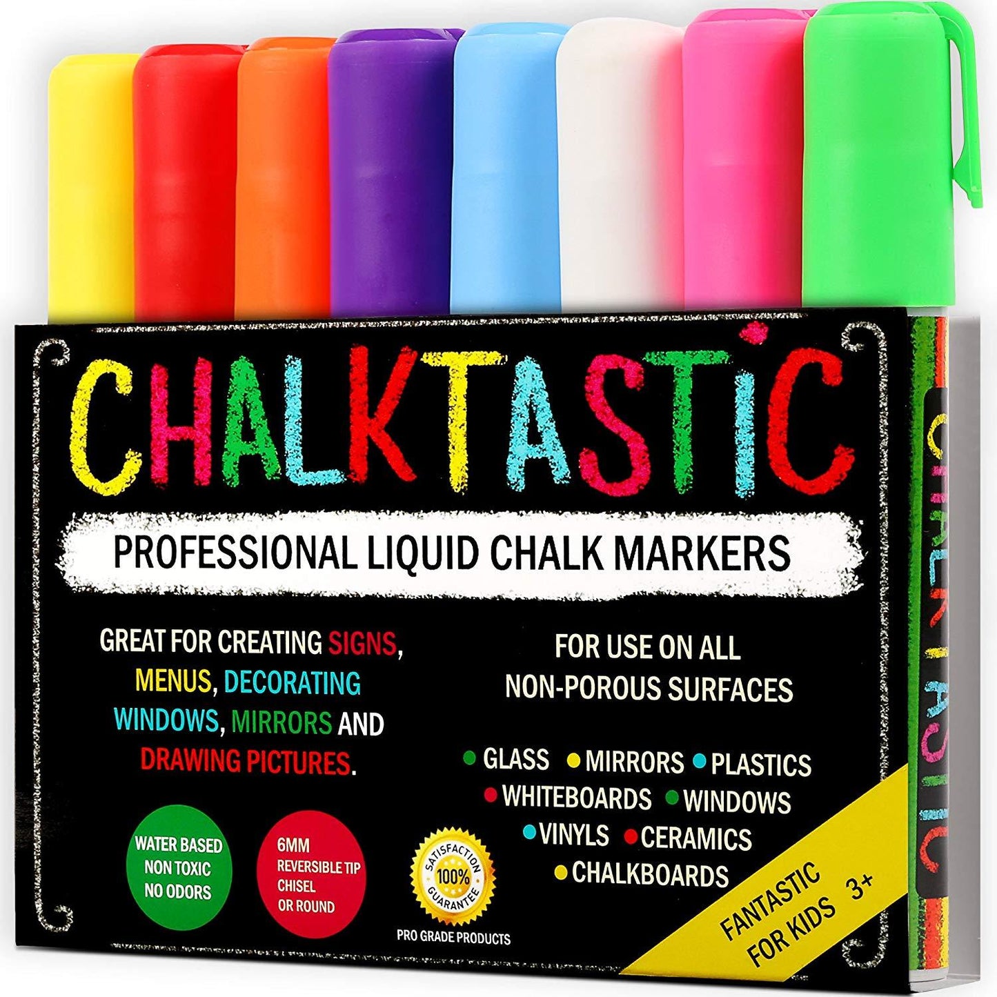 Chalktastic Chalk Markers by Fantastic Best for Kids Art, Chalkboard Labels, Menu Board Bistro Boards, 8 Glass Window Markers