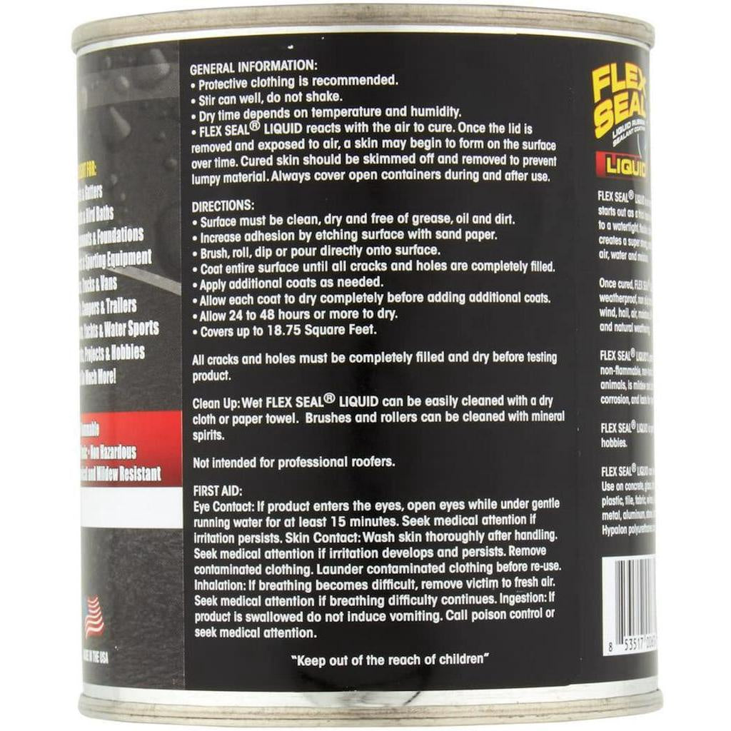 Flex Seal Liquid Rubber in a Can, 16 oz, Black