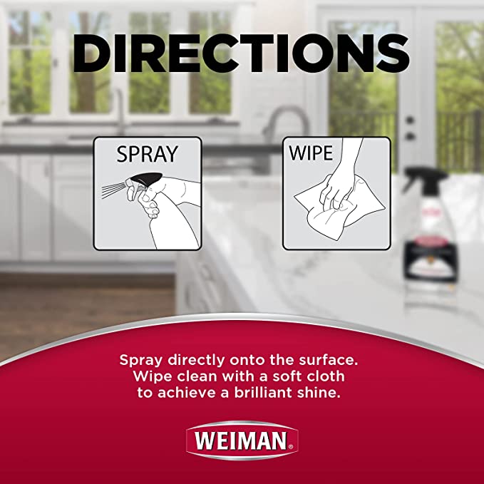 Weiman Quartz & Stone 2-in-1 Clean + Protect Citrus Scent, 16 Oz / 473 ml