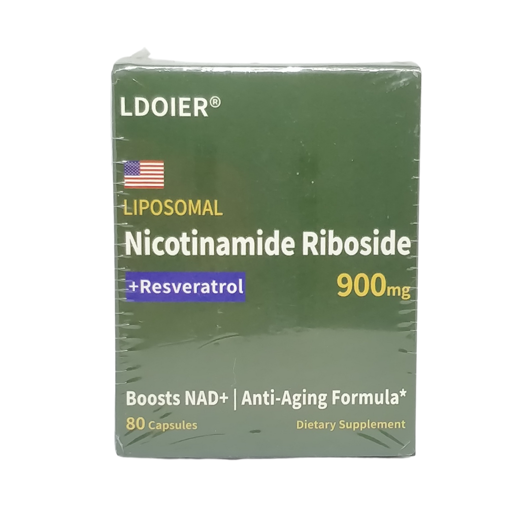 LDOIER Liposomal Nicotinamide Riboside + Resveratrol 900 mg, 80 Capsules