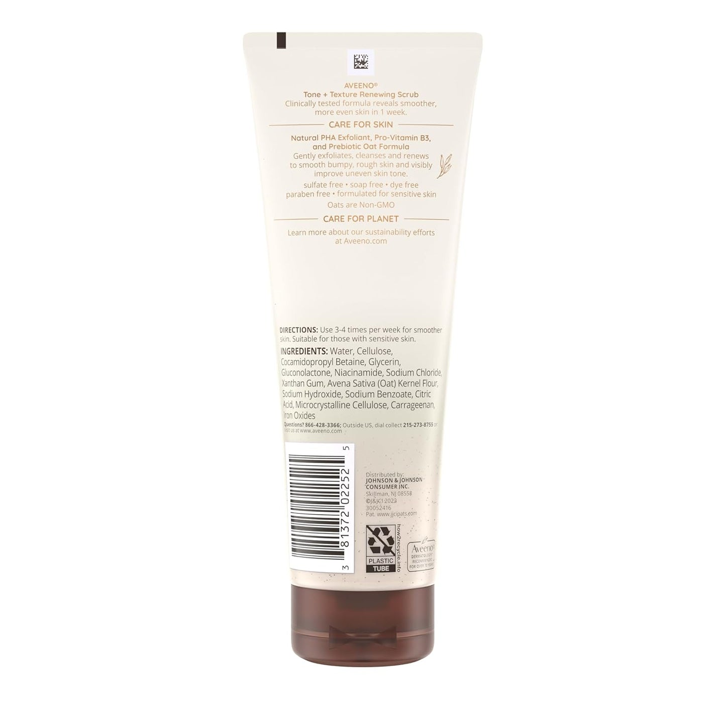 Aveeno Tone + Texture Renewing Body Scrub, 227 g / 8 oz