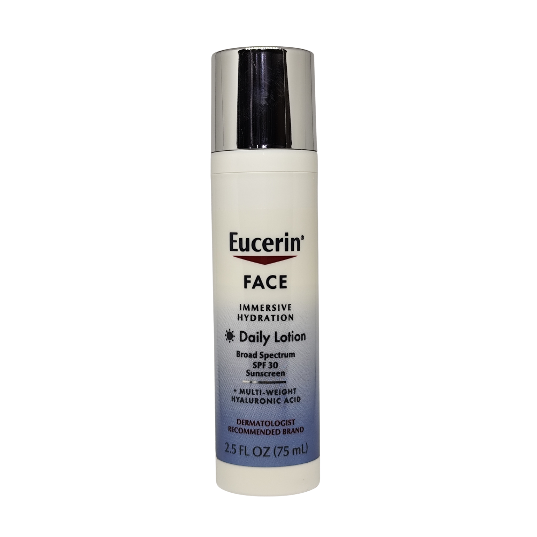 Eucerin Immersive Hydration AM Daily Face Lotion Sunscreen SPF 30, 2.5 fl. oz. / 75 ml