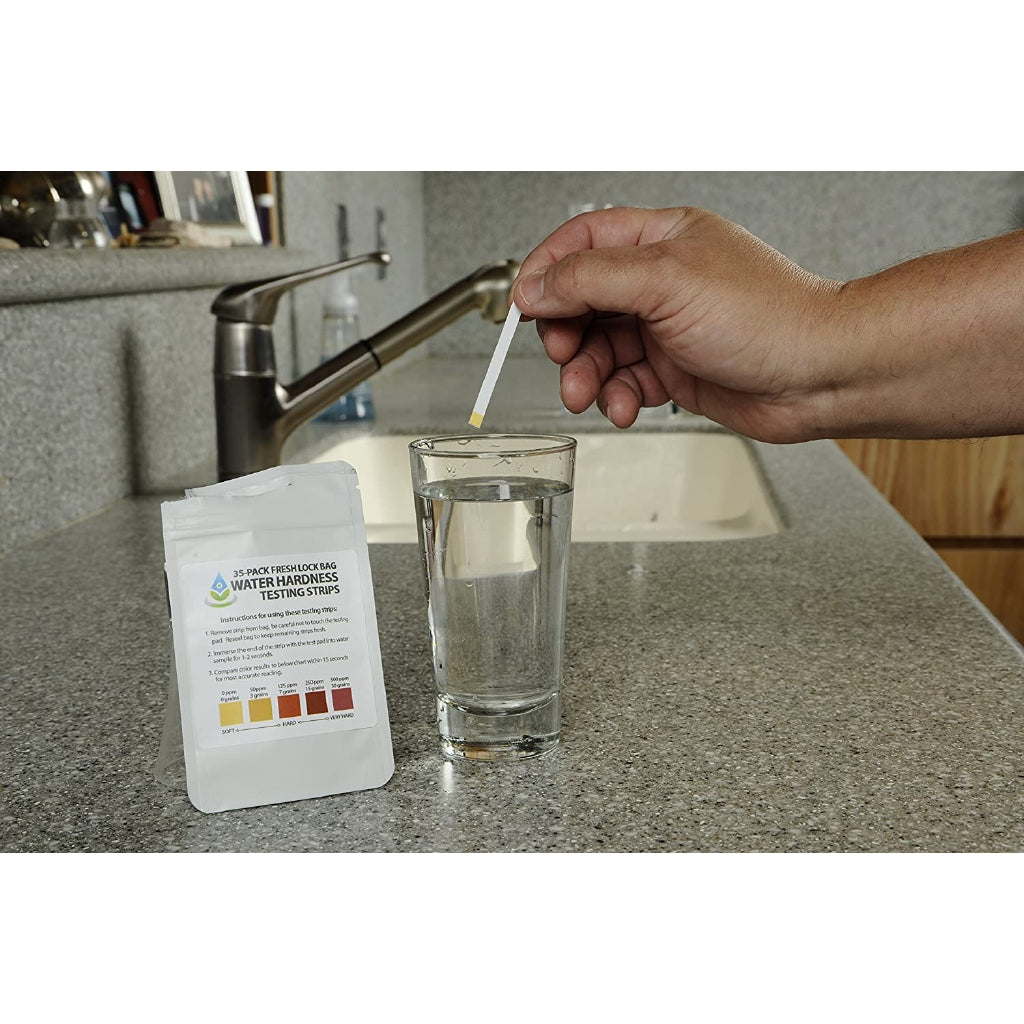 Bulk Water Hardness 35 Pack Test Strips, 15 Second Results Reading from 0ppm to 500ppm