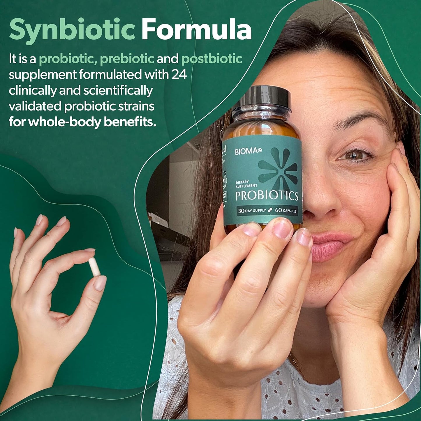 Bioma Probiotics Dietary Supplement, 60 Vegan Capsules