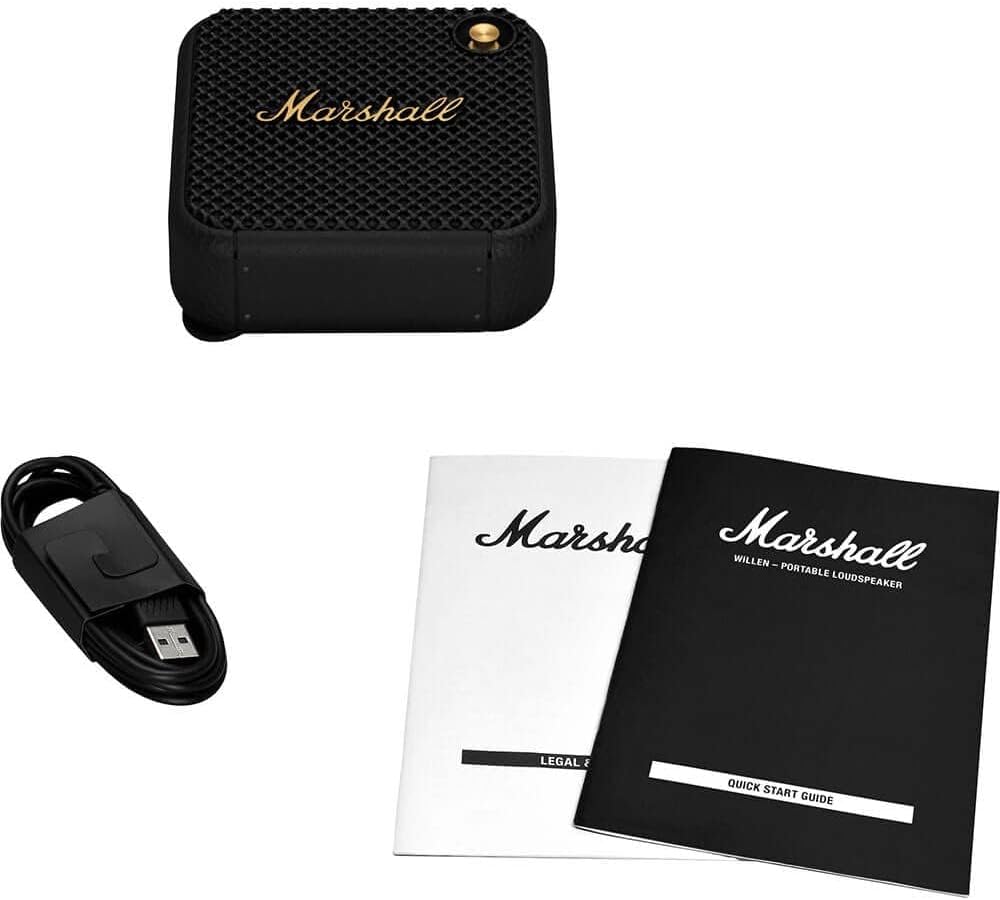 Marshall Willen Portable Bluetooth Speaker Black & Brass+