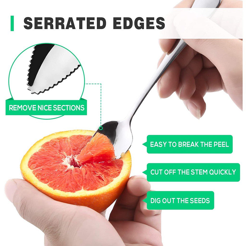 Hiware 4-piece Grapefruit Spoons, Stainless Steel