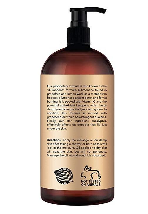 New York Biology Anti Cellulite Treatment Massage Oil 8 fl.oz / 240 ml (Packaging May Vary)
