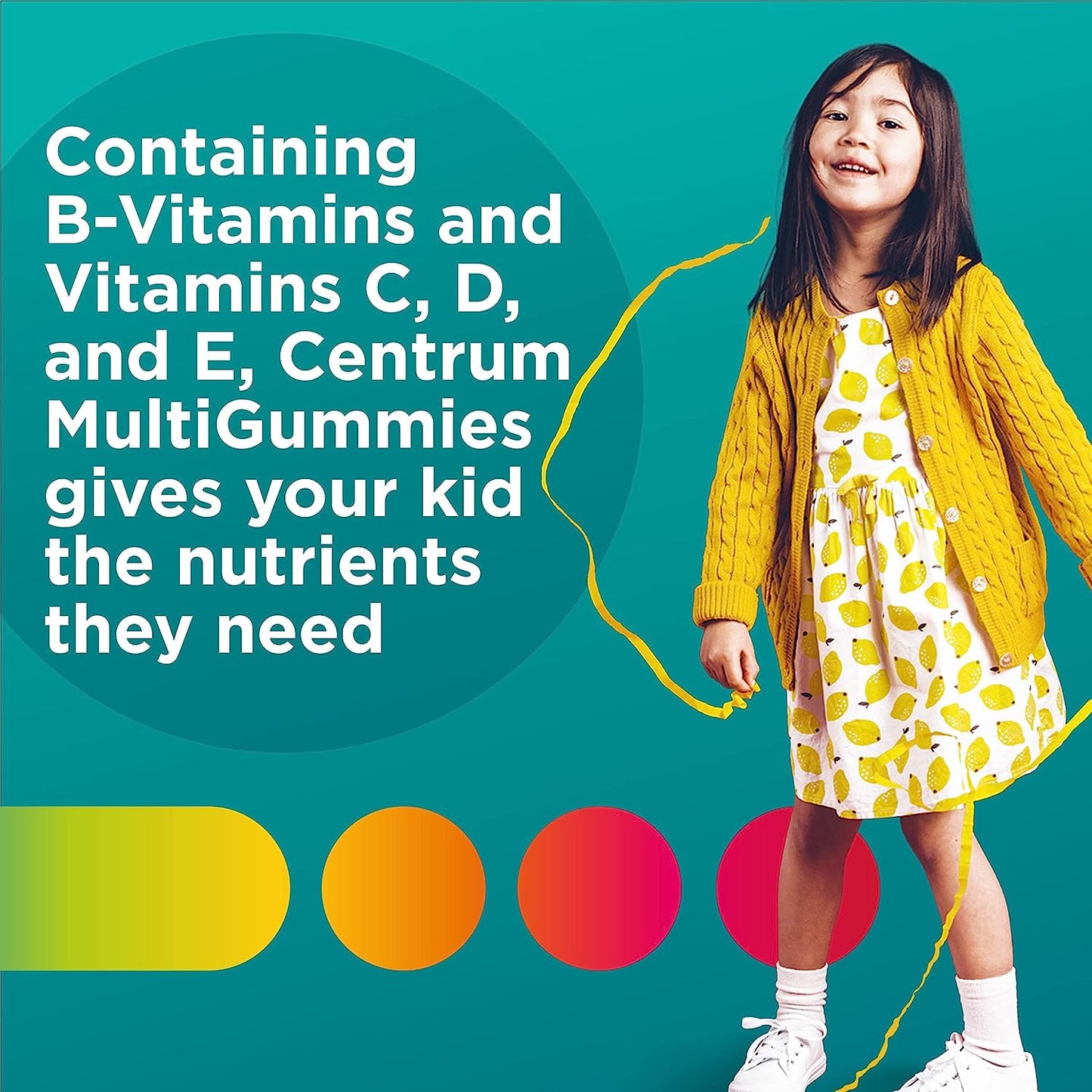 Centrum Kids MultiGummies Tropical Punch Gelatin-Free Natural Flavor Multivitamin, 110 Gummies