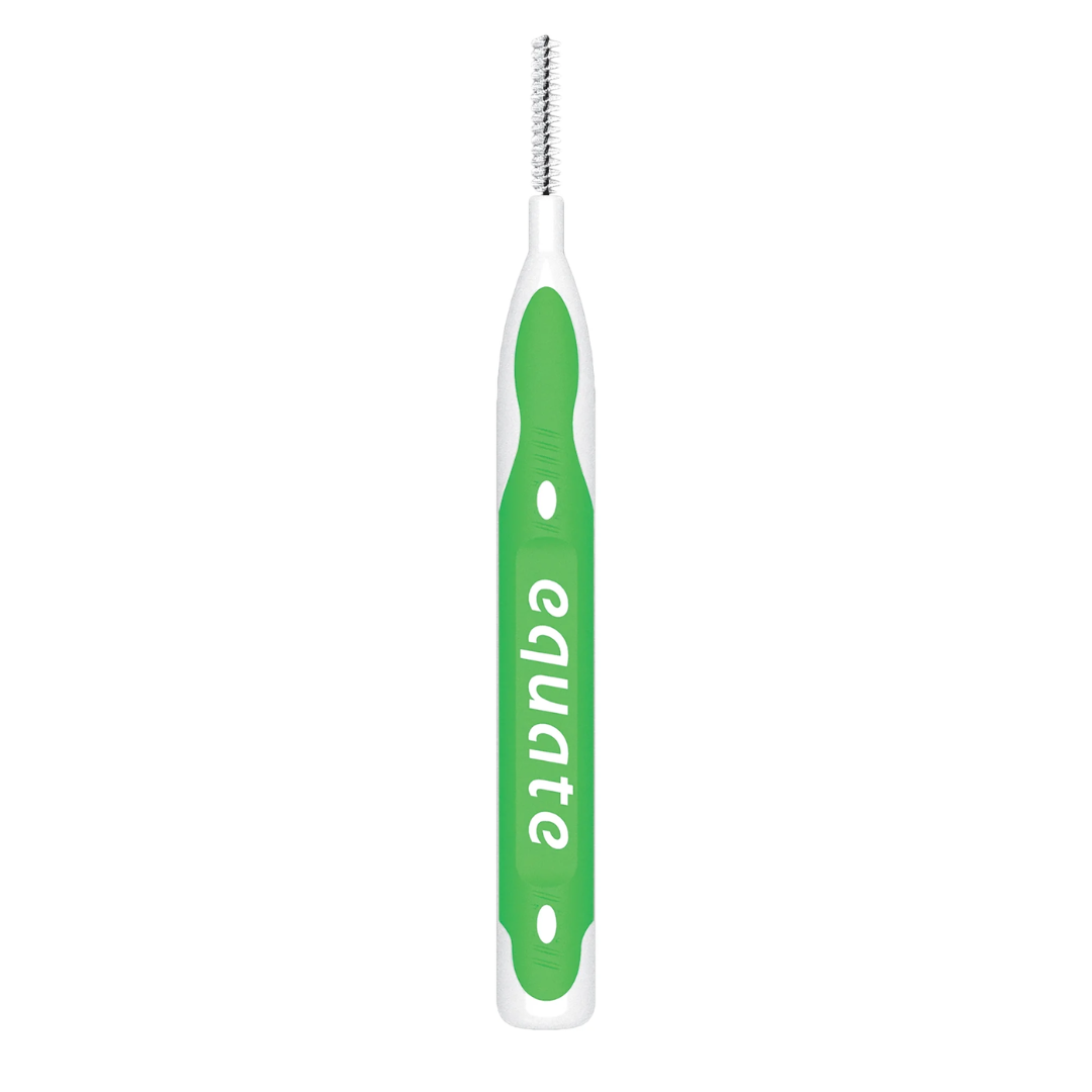 Equate Anti-Bacterial Caps Interdental Brushes for Tight Spaces, Mint-Flavored, 20 Brushes