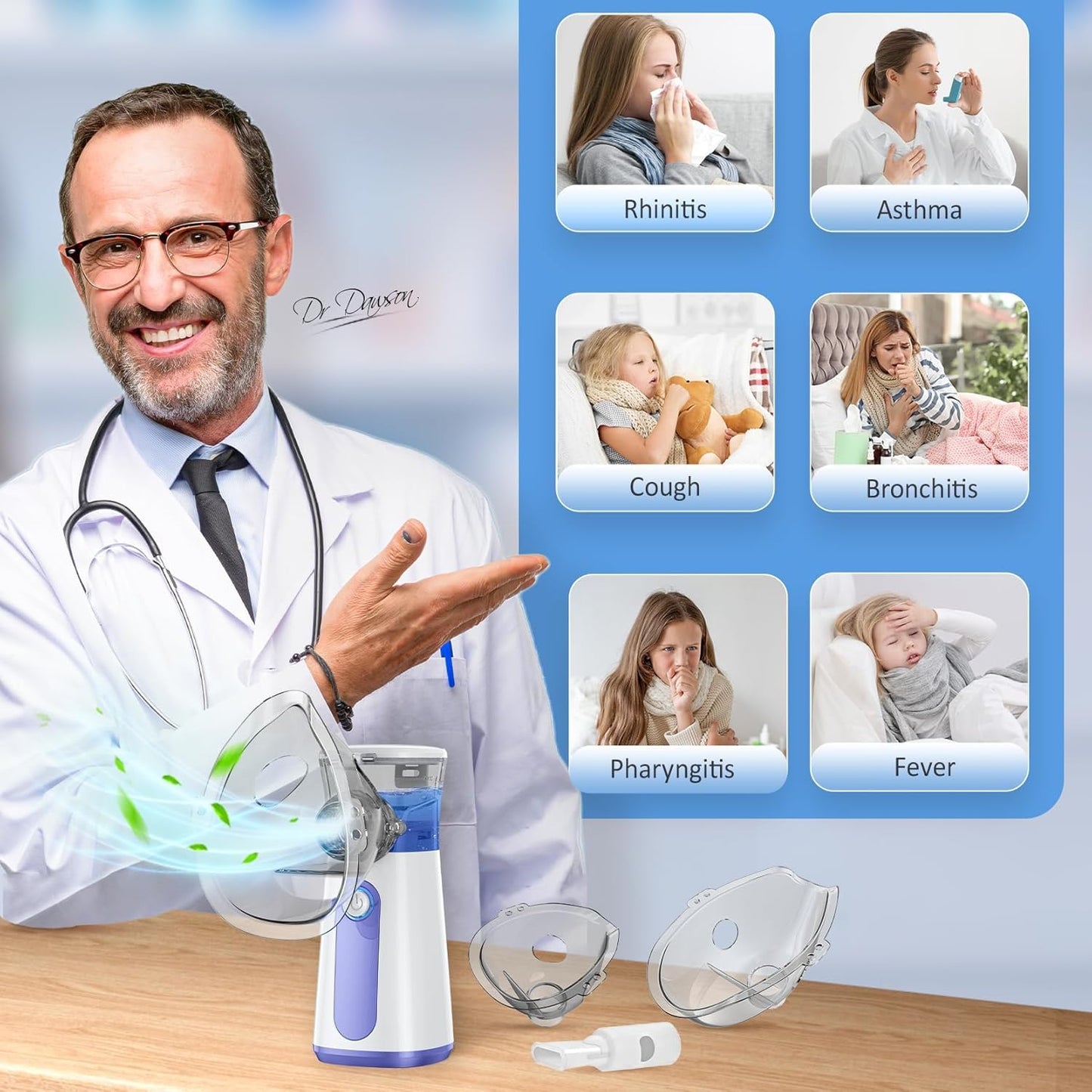 Dornvap Compact Portable Mesh Nebulizer, 1 Piece