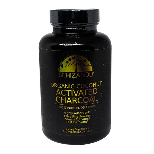 Schizandu Organic Coconut Activated Charcoal Supplement 210 Vegearian Capsules
