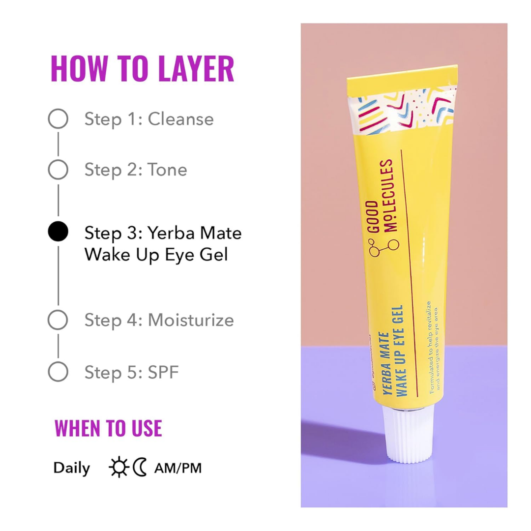 Good Molecules Yerba Mate Wake Up Eye Gel, 15 ml / 0.5 oz