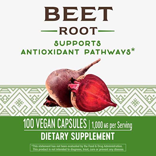 Nature's Way Beet Root, Supports Antioxidant Pathways 100 Vegan Capsules (1,000mg per serving)