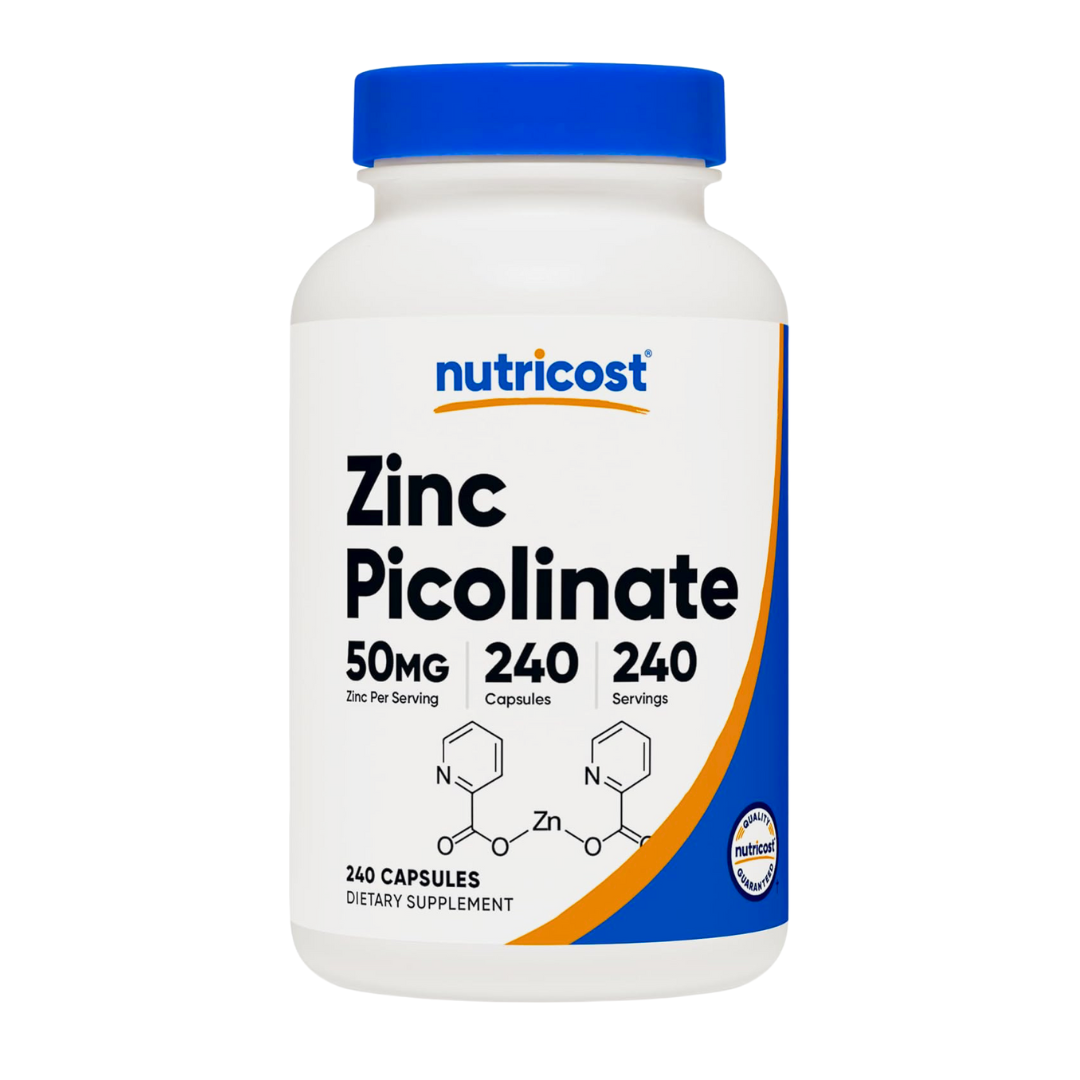 Nutricost Zinc Picolinate 50mg Supplement 240 Capsules