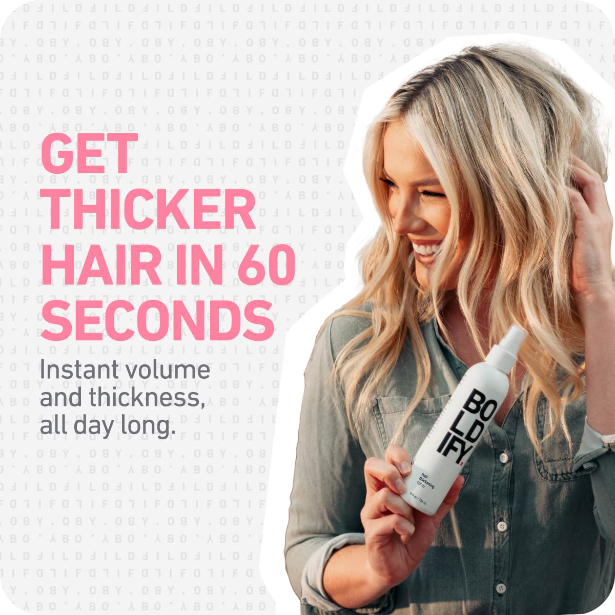 Boldify Hair Thickening Spray Stylist Recommended Volumizing Hair Products All Genders 236ml