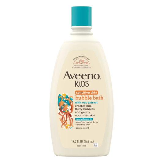 Aveeno Kids Bubble Bath for Sensitive Skin, 19.2 oz / 568 ml