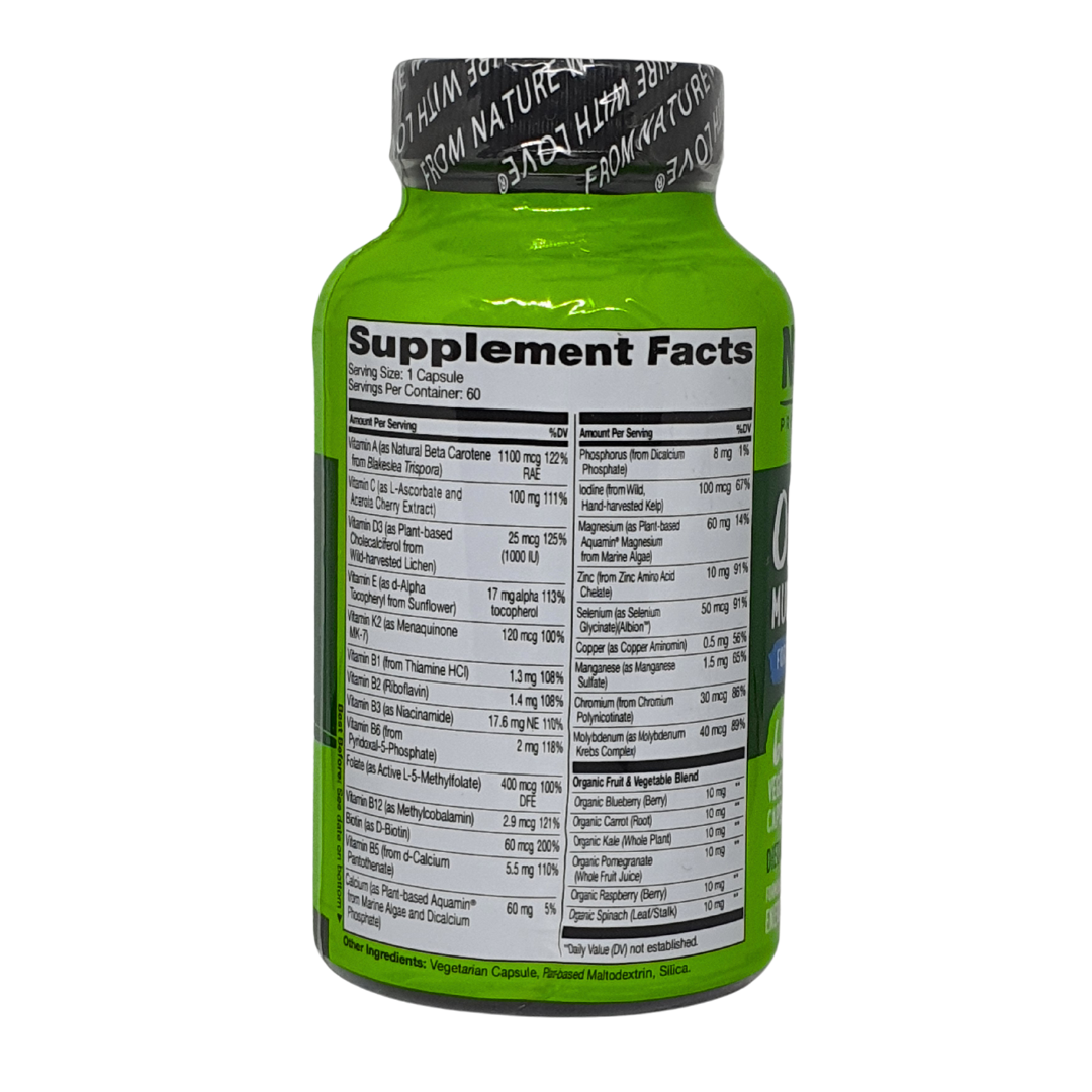 Naturelo One Daily Multivitamin for Men 50+ Supplement 60 Vegetarian Capsules
