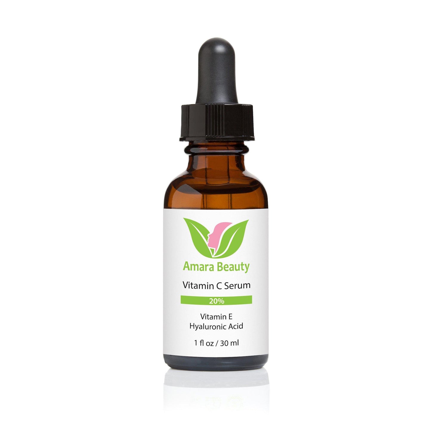 Amara Beauty Vitamin C Serum for Face 20% with Hyaluronic Acid & Vitamin E, 1 fl. oz.