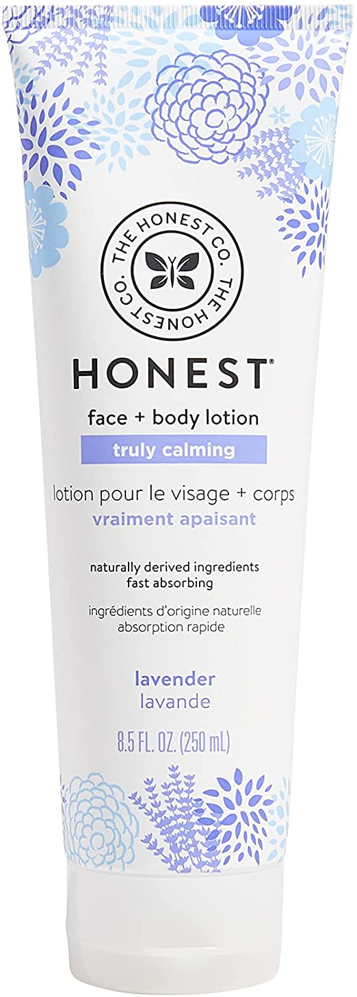 The Honest Co. Face + Body Lotion Truly Calming Fast Absorbing, Lavender 250 ml