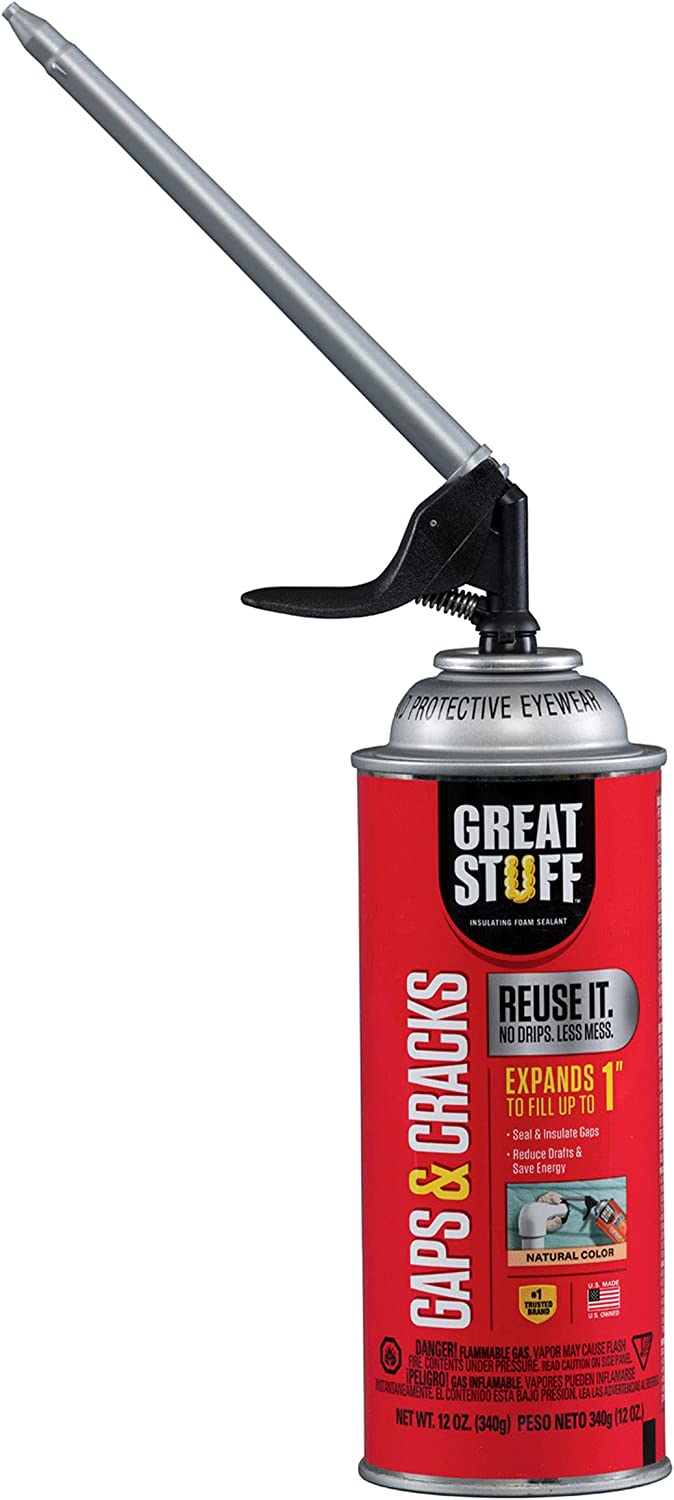 Great Stuff 99108824 Insulating Foam Sealant For Gaps And Cracks Reusable Smart Dispenser - 12oz