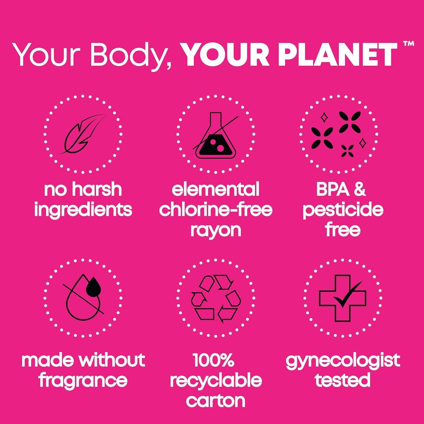 U by Kotex Compact Unscented Tampons, 45 Pieces