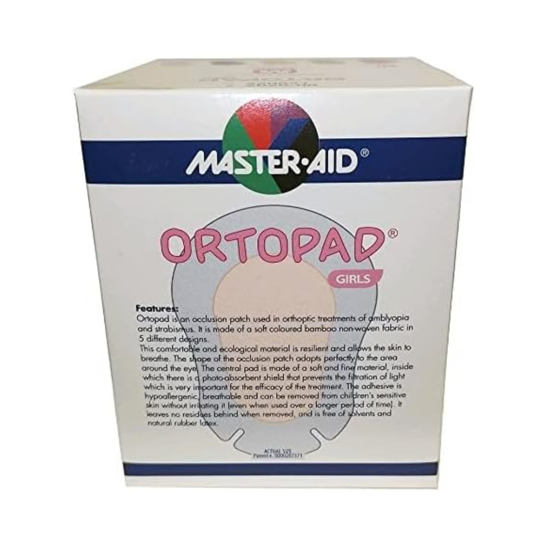 Master Aid Ortopad Bamboo Orthoptic Eye Patches for Girls 50 Patches