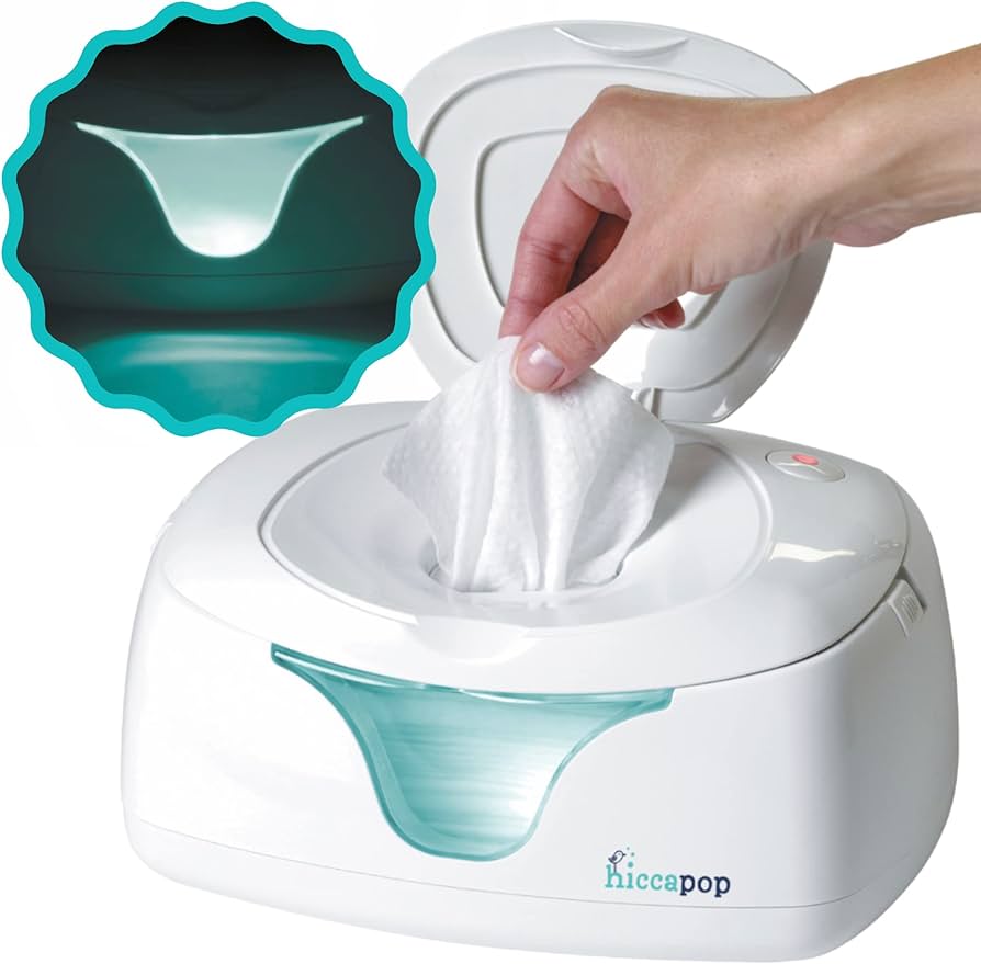 Hiccapop Baby Wipe Warmer with Changing Light Newborn Essentials