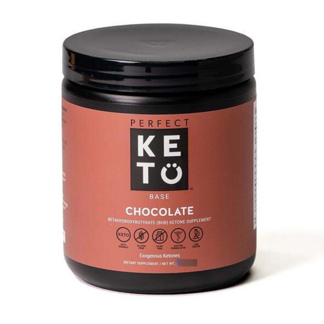 Perfect Keto Exogenous Ketones: Base BHB Salts Supplement (Chocolate) 243g