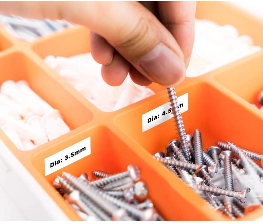 Freshworld Tape Replacement for Dymo D1 Label 45013 S0720530 Refill, Black on White,1/2 Inch x 23 ft