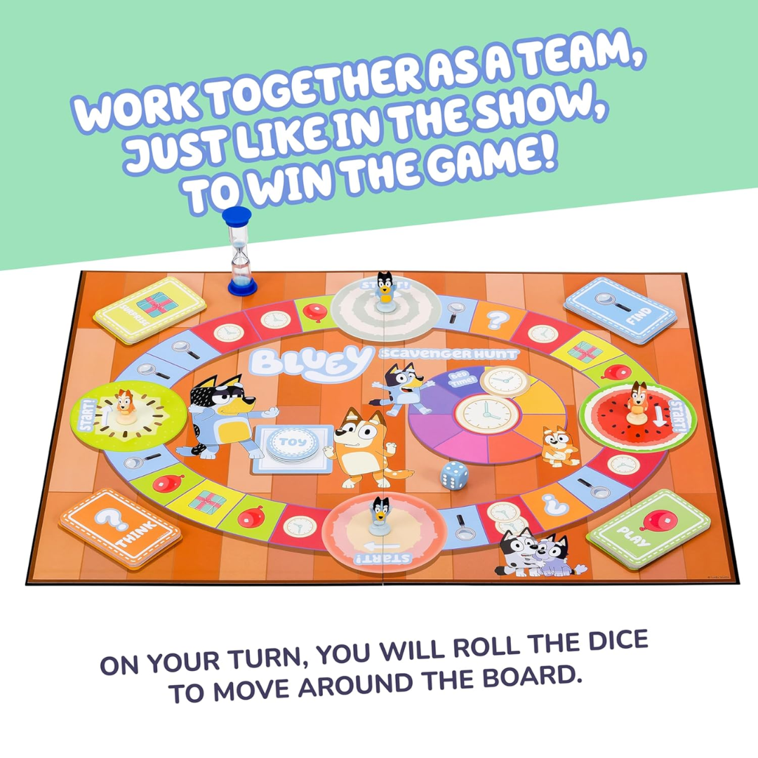 Bluey Scavenger Hunt Board Game 2-4 Players (Ages 3+)