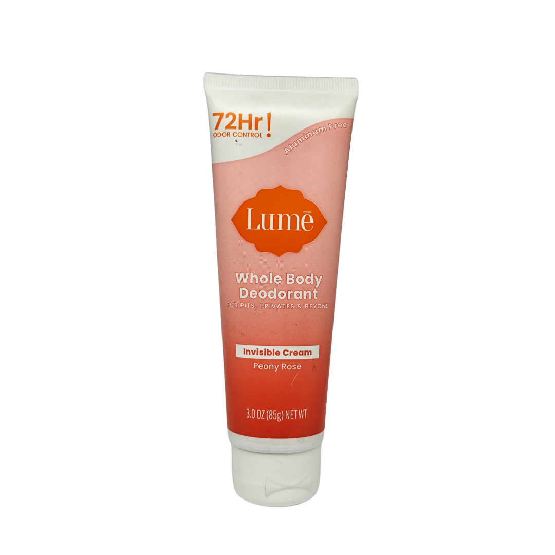 Lume Invisible Cream Whole Body Deodorant Naturally Scented, 85 g / 3 oz