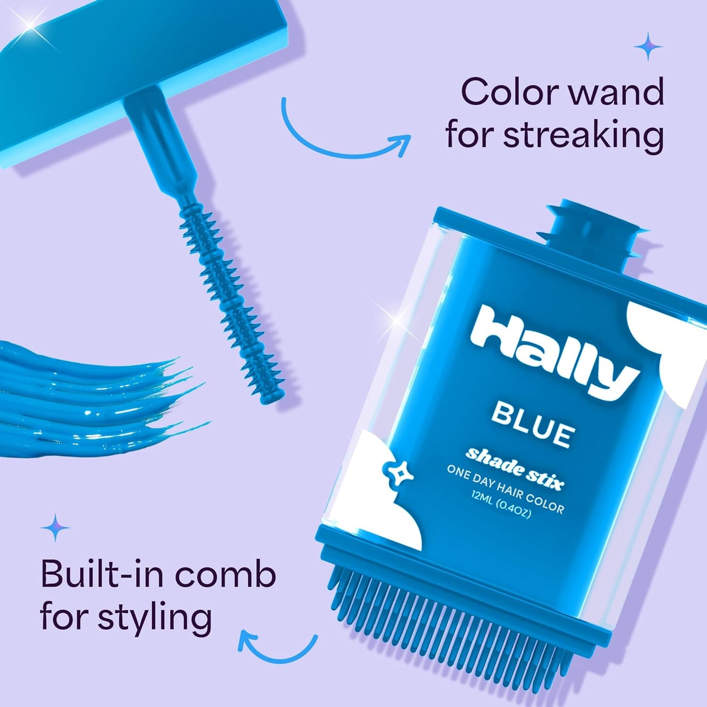 Hally Hair Temporary Hair Color Shade Stix, 12 ml / 0.4 oz.