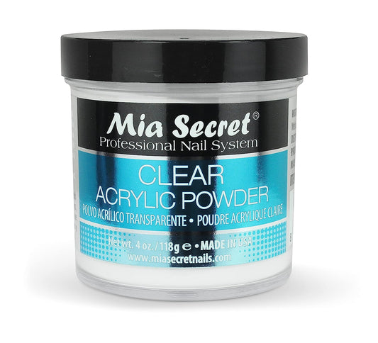 Mia Secret Professional Nail System Clear Acrylic Powder 4 oz / 118g