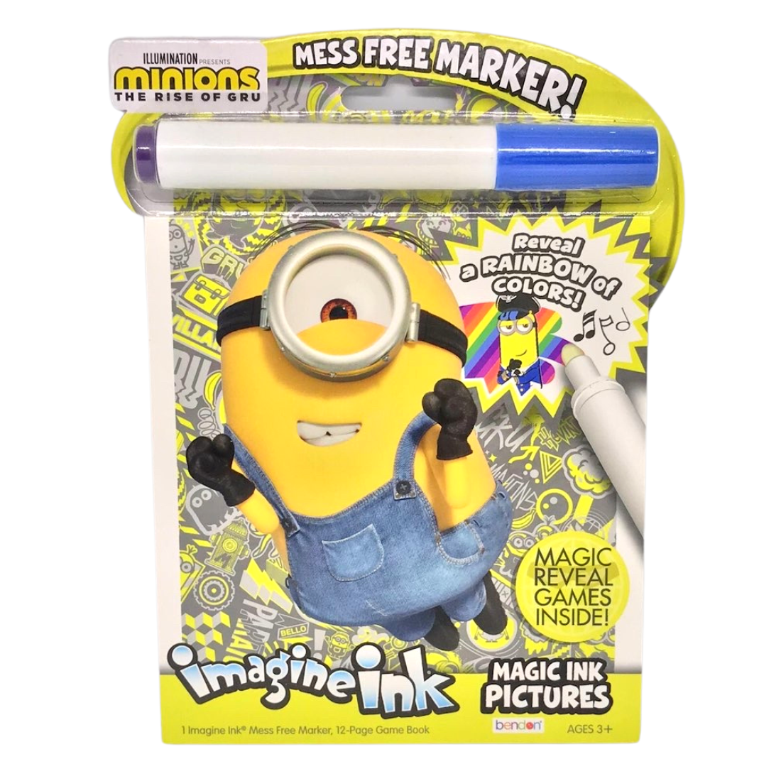 Bendon Imagine Ink  Marker with Magic Ink Pictures & Game Book 1 Count