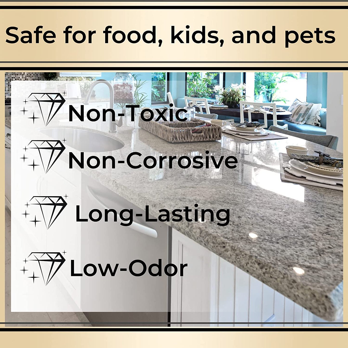 Black Diamond Granite Sealer Repels Stains - 473ml / 16 fl oz