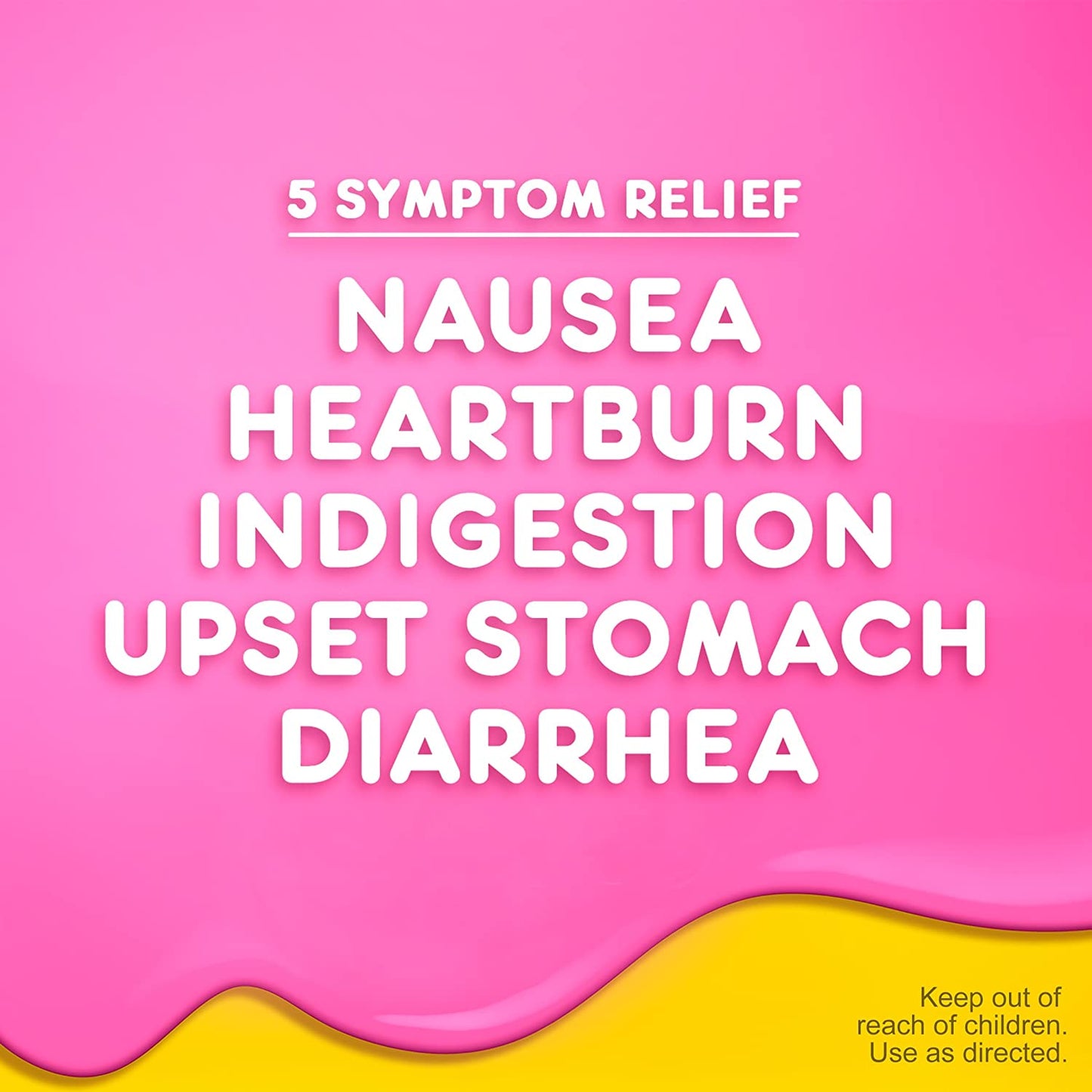 Pepto Bismol Chewables 5 Symptom Stomach Relief Original Flavor, 30 Chewable Tablets