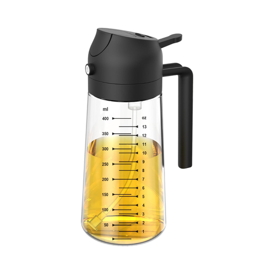 TrendPlain Glass Olive Oil Dispenser and Sprayer, 470 ml / 16 oz
