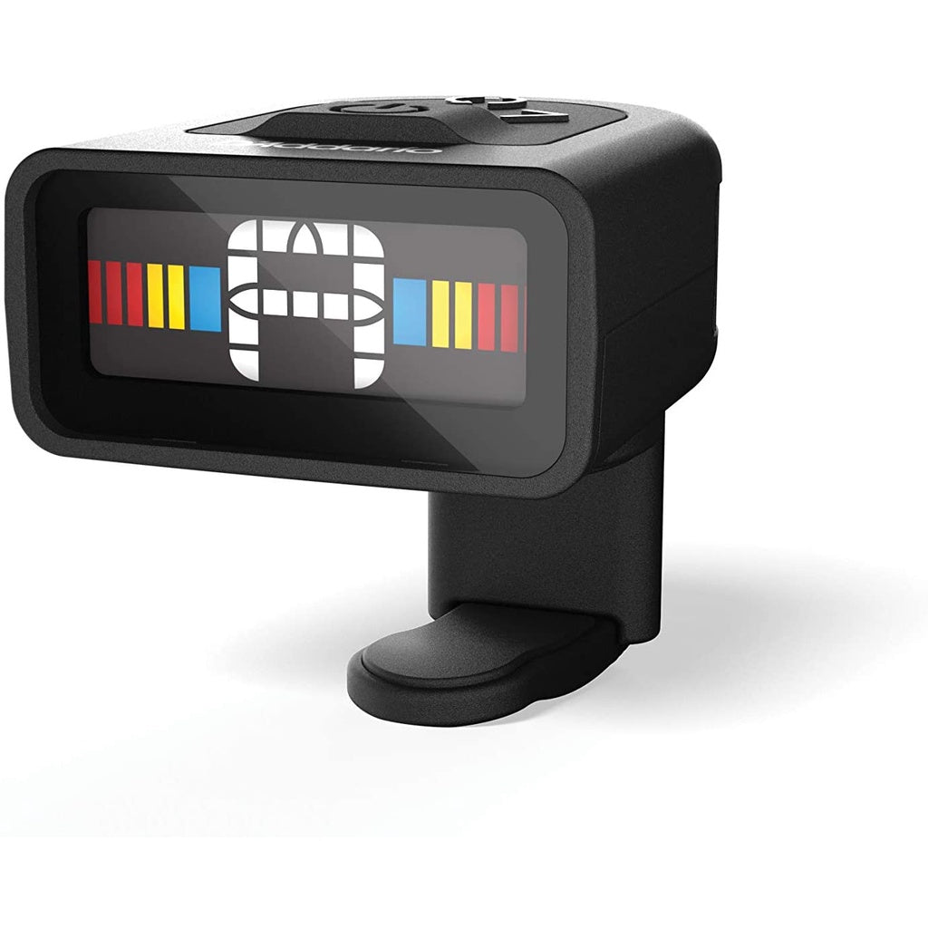 D'Addario Black Micro Guitar Headstock Tuner, Clip On (PW-CT-12)